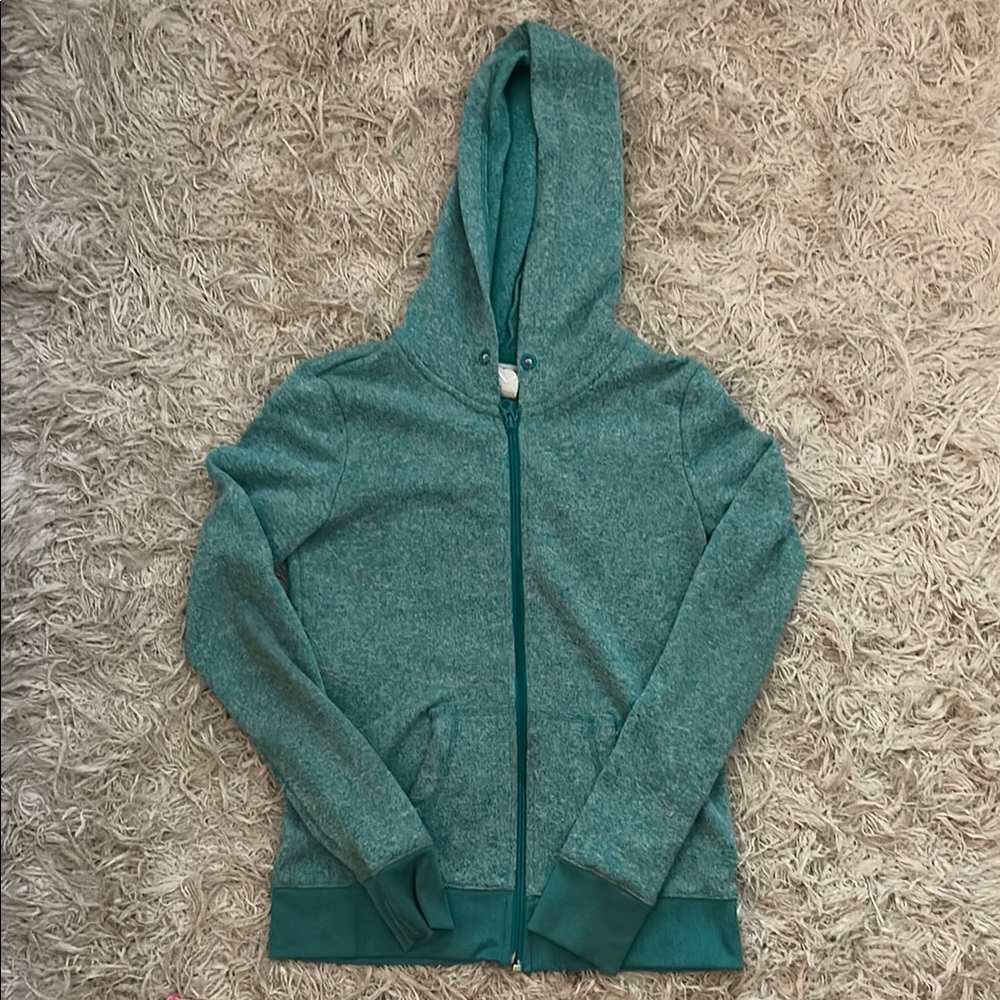 Teal Zip-Up Hoodie